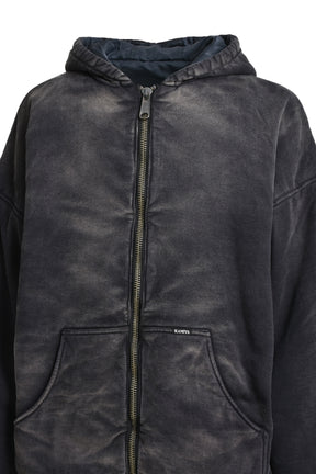 REVERSIBLE HOODIED BLOUSON / BLK