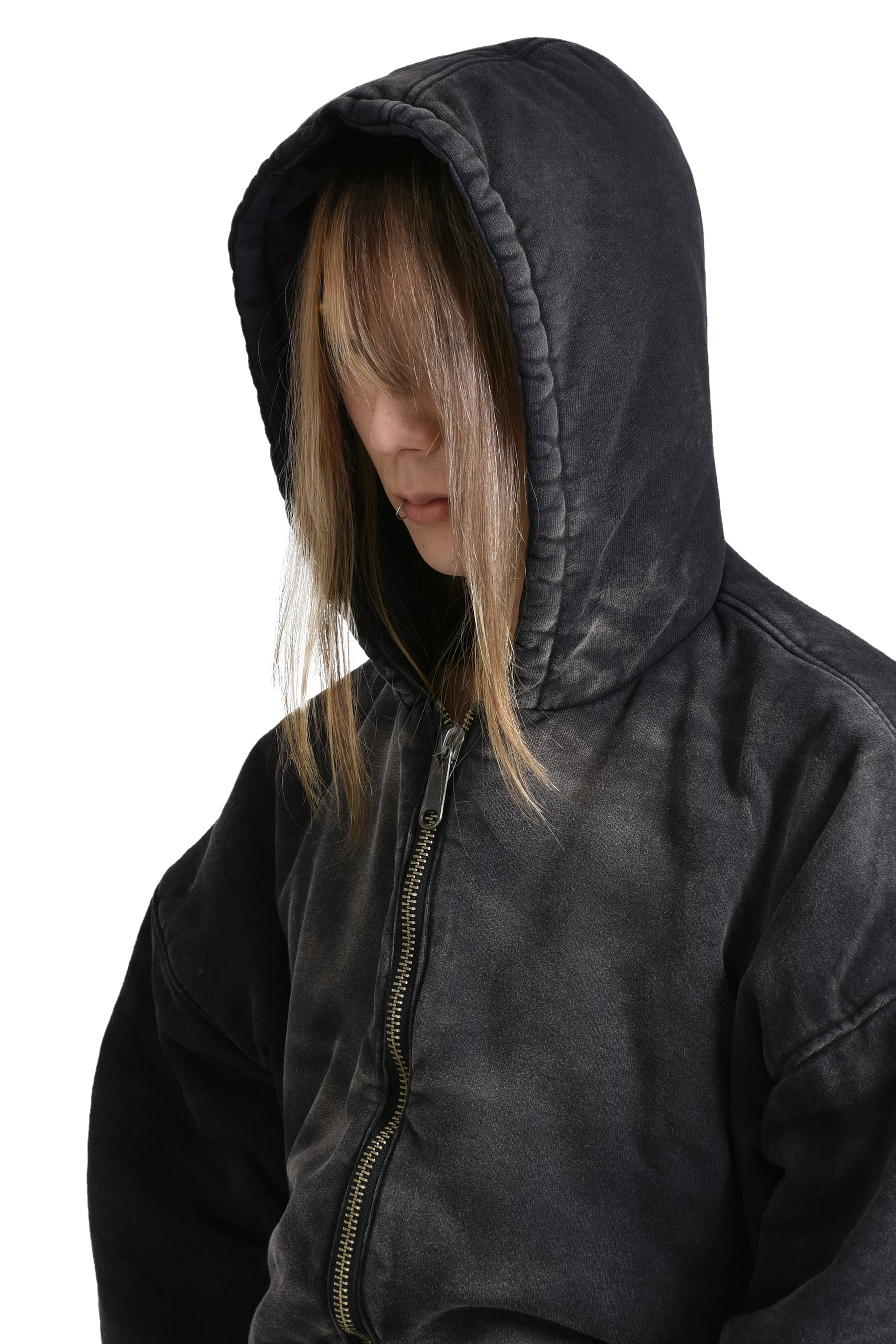 REVERSIBLE HOODIED BLOUSON / BLK