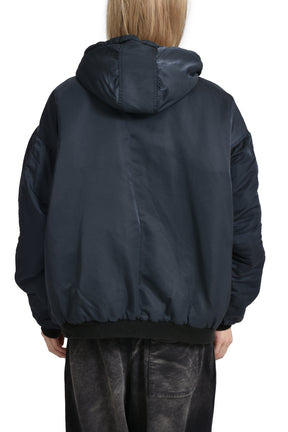 REVERSIBLE HOODIED BLOUSON / BLK