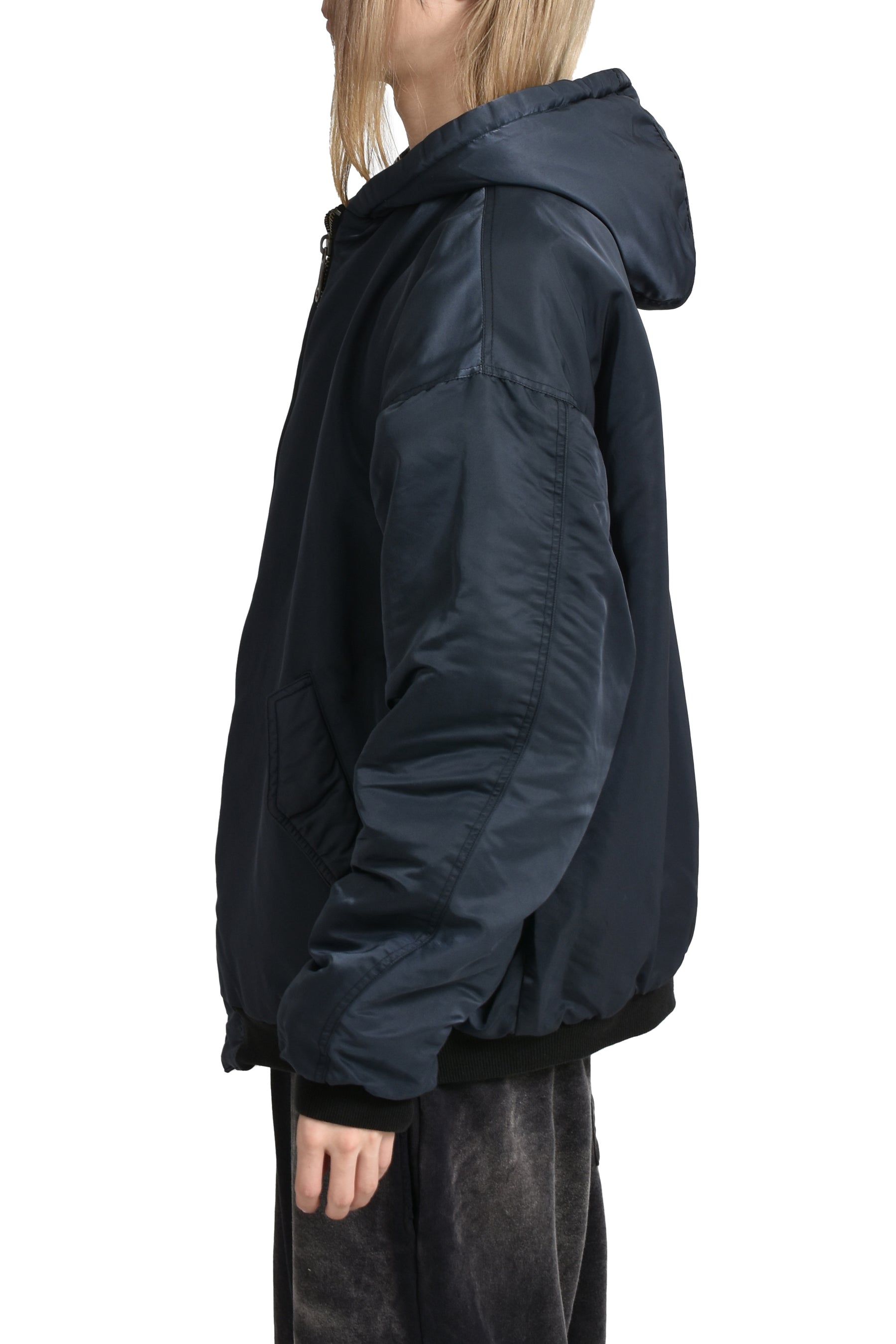 REVERSIBLE HOODIED BLOUSON / BLK