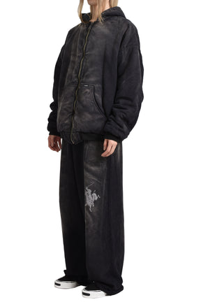 REVERSIBLE HOODIED BLOUSON / BLK