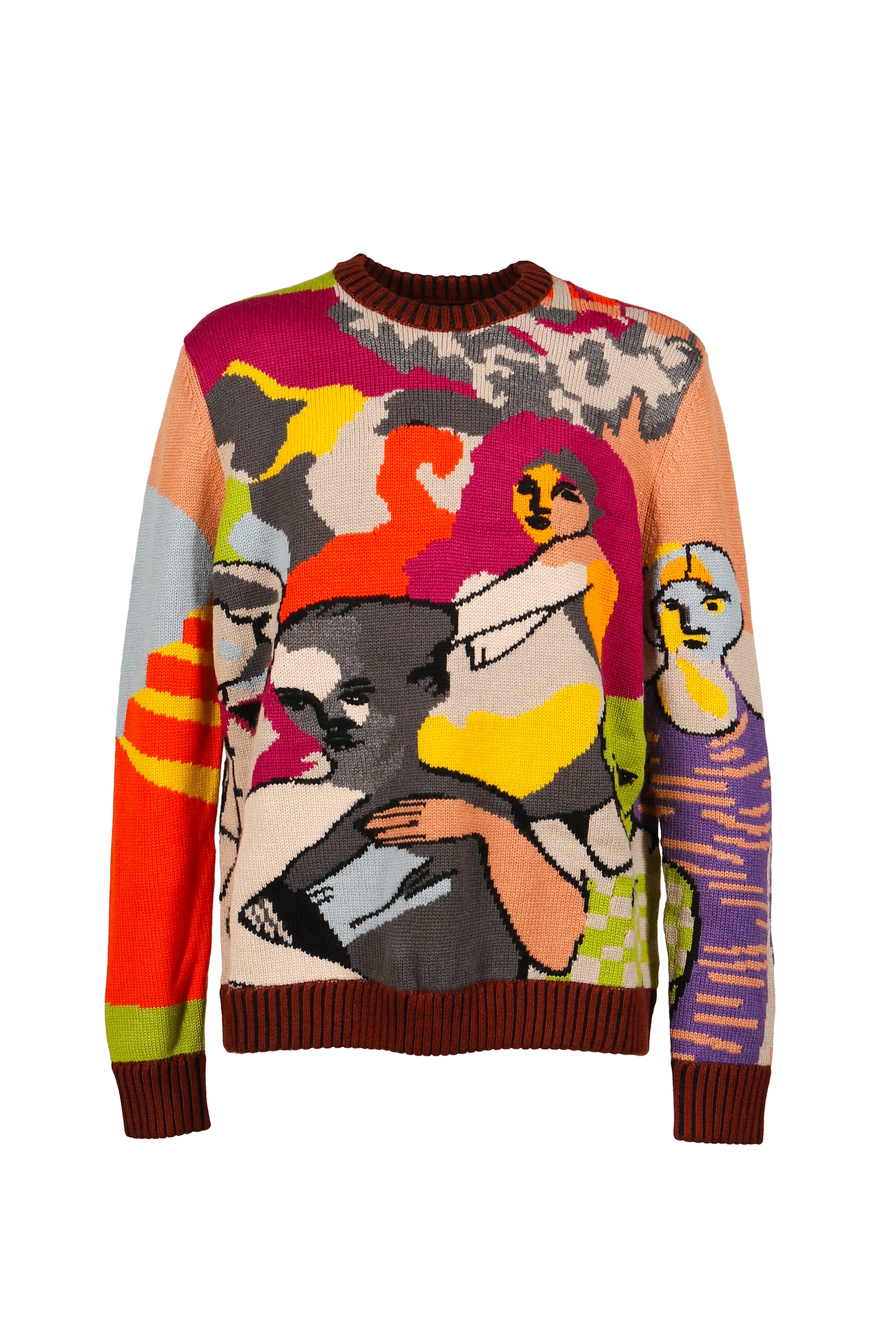 TWO STEP HAND EMBRIODERD SWEATER / MULTI