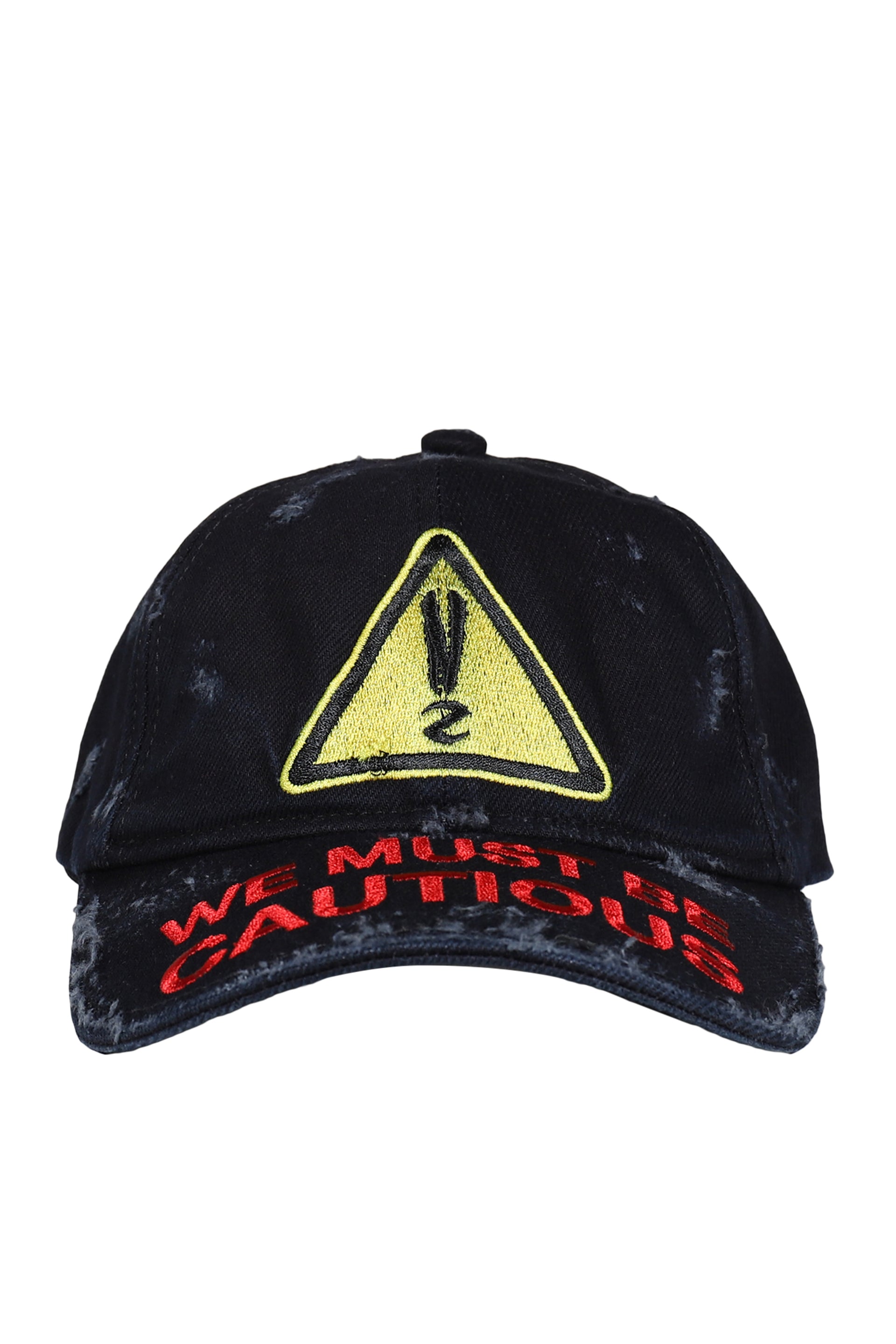 WE NEED TO BE CAUTIOUS!! BASEBALL HAT / BLK