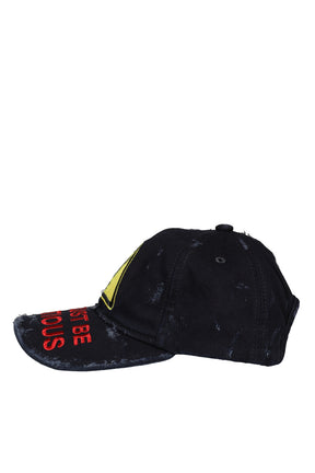 WE NEED TO BE CAUTIOUS!! BASEBALL HAT / BLK