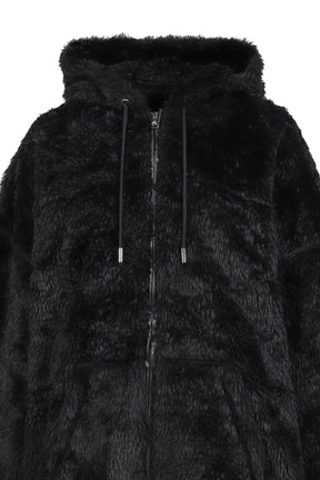 POLAR BEAR ZIP-UP HOODIE / BLK