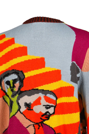 TWO STEP HAND EMBRIODERD SWEATER / MULTI