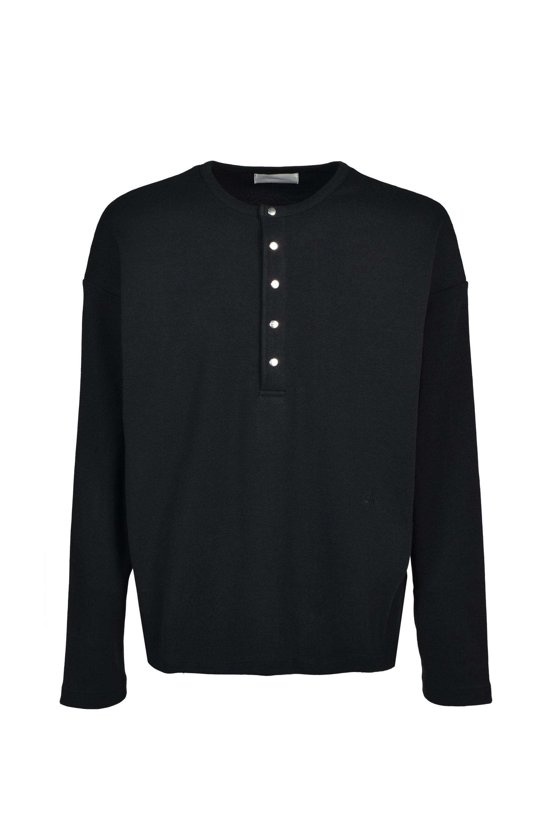 SOFT RIB HENLEY / BLK