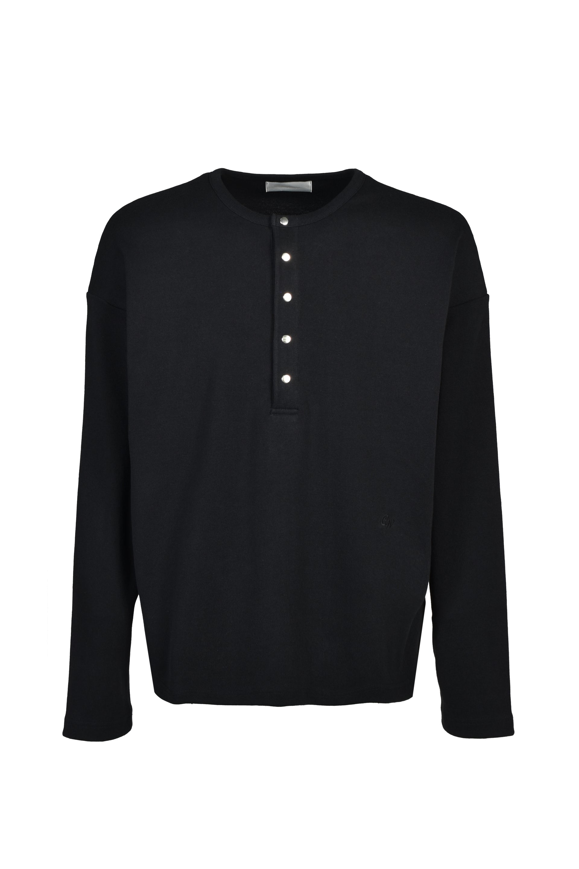SOFT RIB HENLEY / BLK