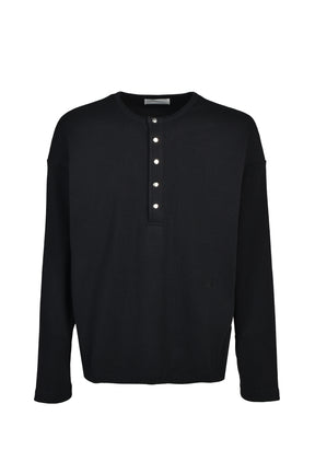 SOFT RIB HENLEY / BLK