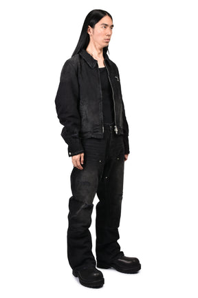 DIRTY DOUBLE KNEE FLARE / FADED BLK