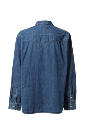 TOGA ARCHIVES FW23 DENIM FRINGE SHIRT / BLU -NUBIAN