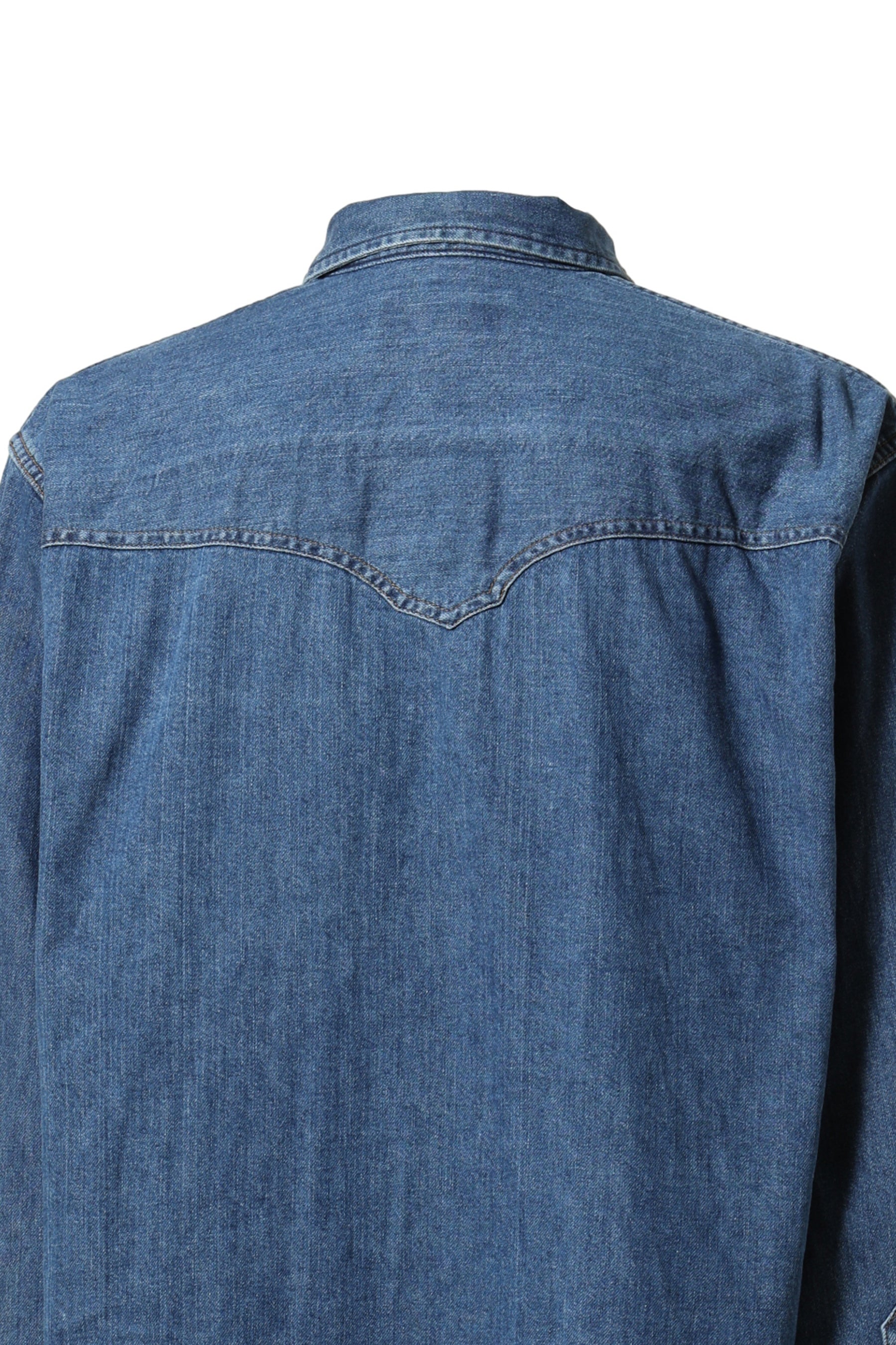 TOGA ARCHIVES FW23 DENIM FRINGE SHIRT / BLU -NUBIAN