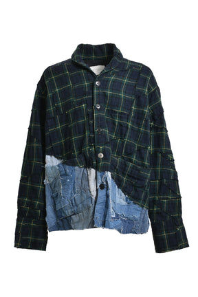 Greg Lauren グレッグ・ローレン FW23 GREEN STITCHWORK BOXY / GRN