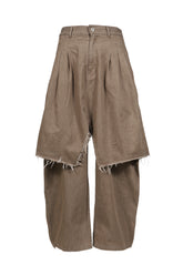 PAPUSZA DRAPE DENIM TROUSERS / BEI