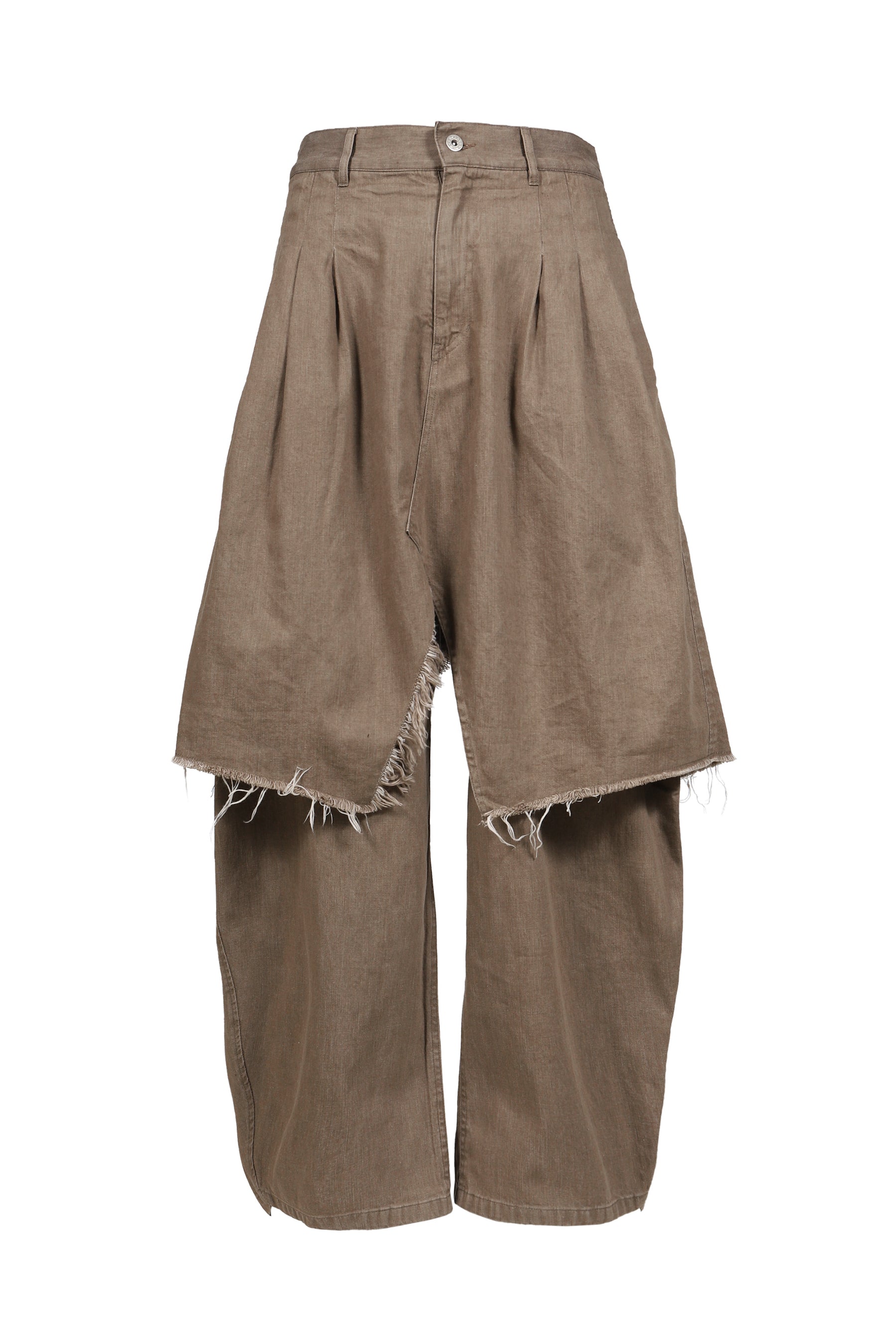PAPUSZA DRAPE DENIM TROUSERS / BEI