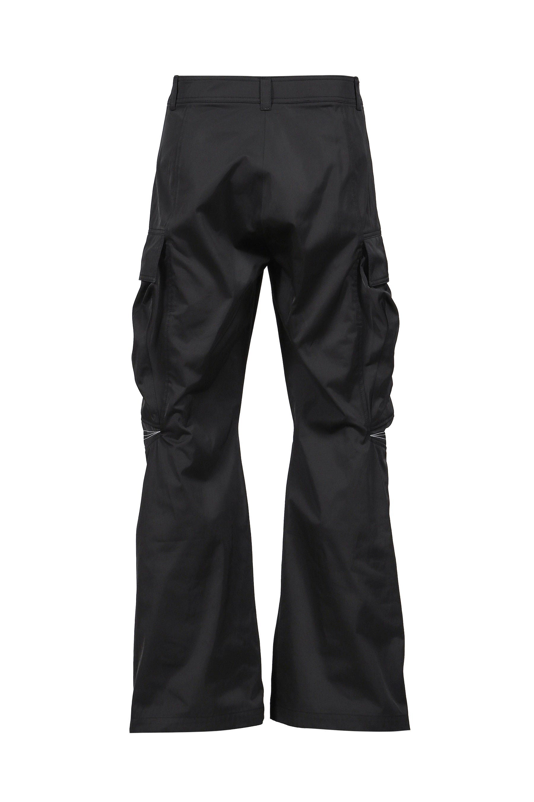 ARTICULATED KNEE DART CARGO TROUSERS / BLK