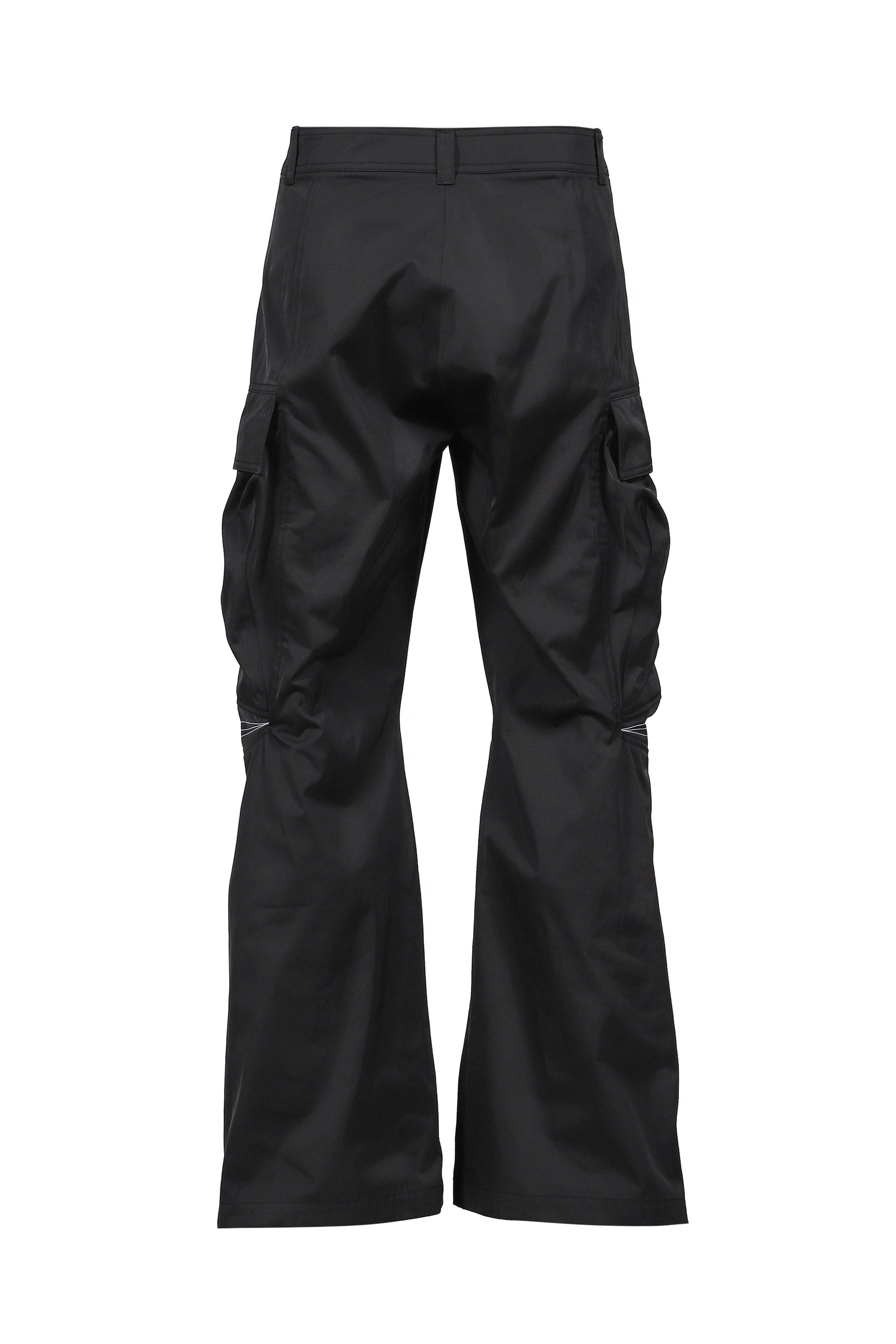 ARTICULATED KNEE DART CARGO TROUSERS / BLK