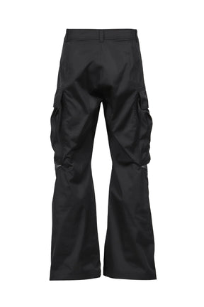 ARTICULATED KNEE DART CARGO TROUSERS / BLK