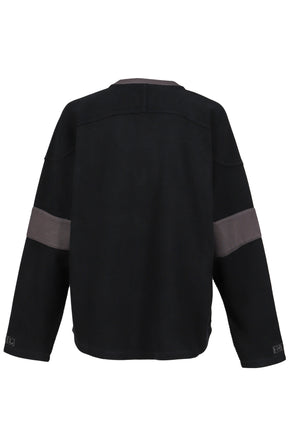 LACED HOCKEY JERSEY KNIT / BLK