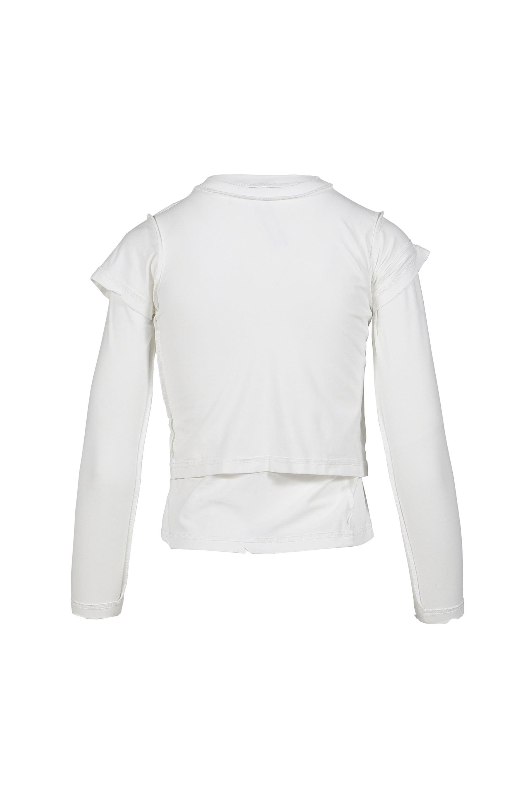 COTTON DOUBLE LS T-SHIRTS / WHT
