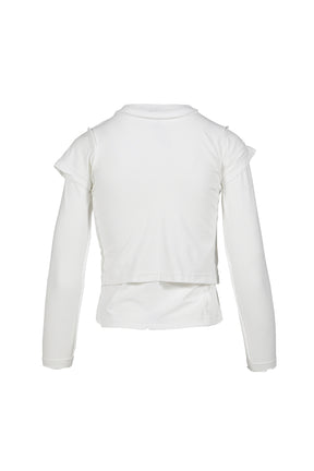 COTTON DOUBLE LS T-SHIRTS / WHT
