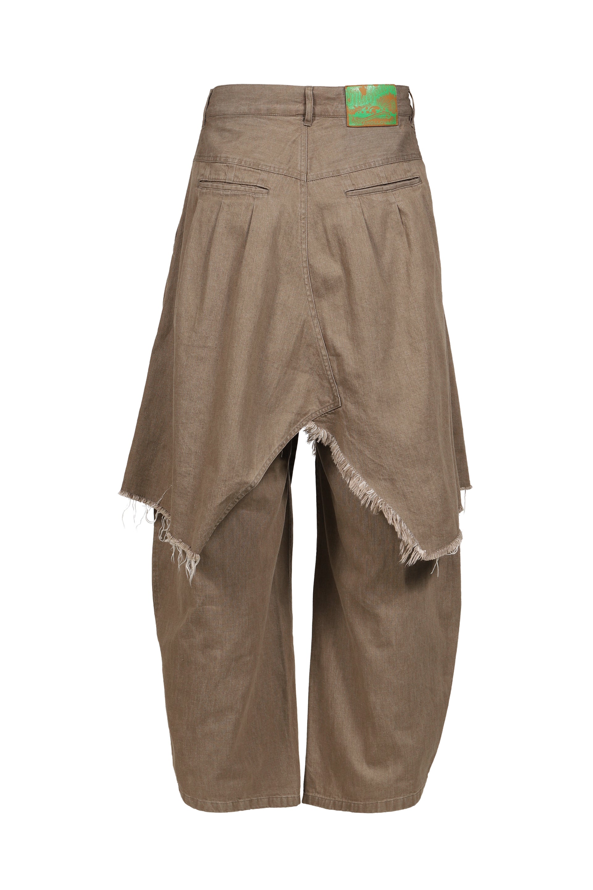 PAPUSZA DRAPE DENIM TROUSERS / BEI