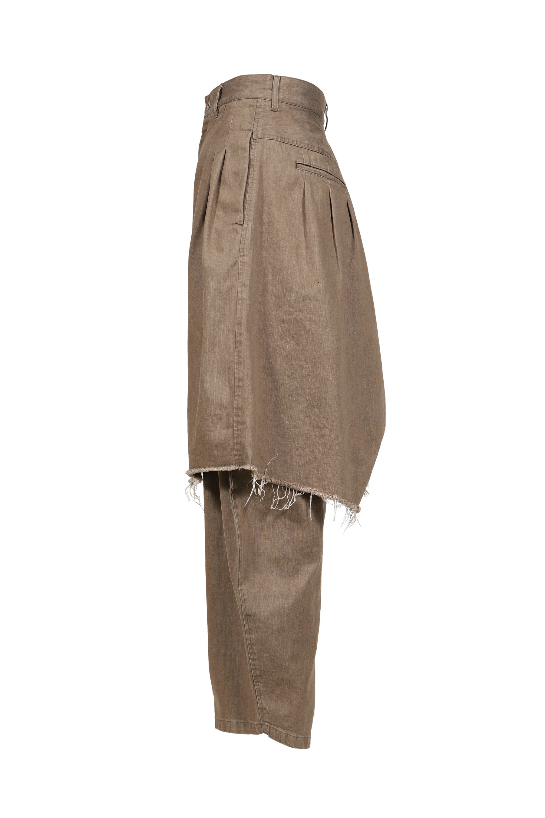 PAPUSZA DRAPE DENIM TROUSERS / BEI