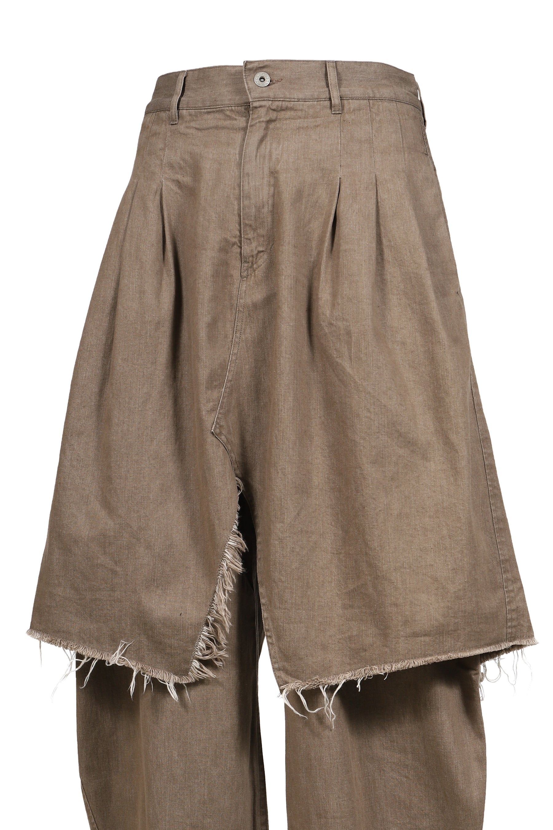 PAPUSZA DRAPE DENIM TROUSERS / BEI