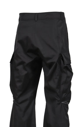 ARTICULATED KNEE DART CARGO TROUSERS / BLK