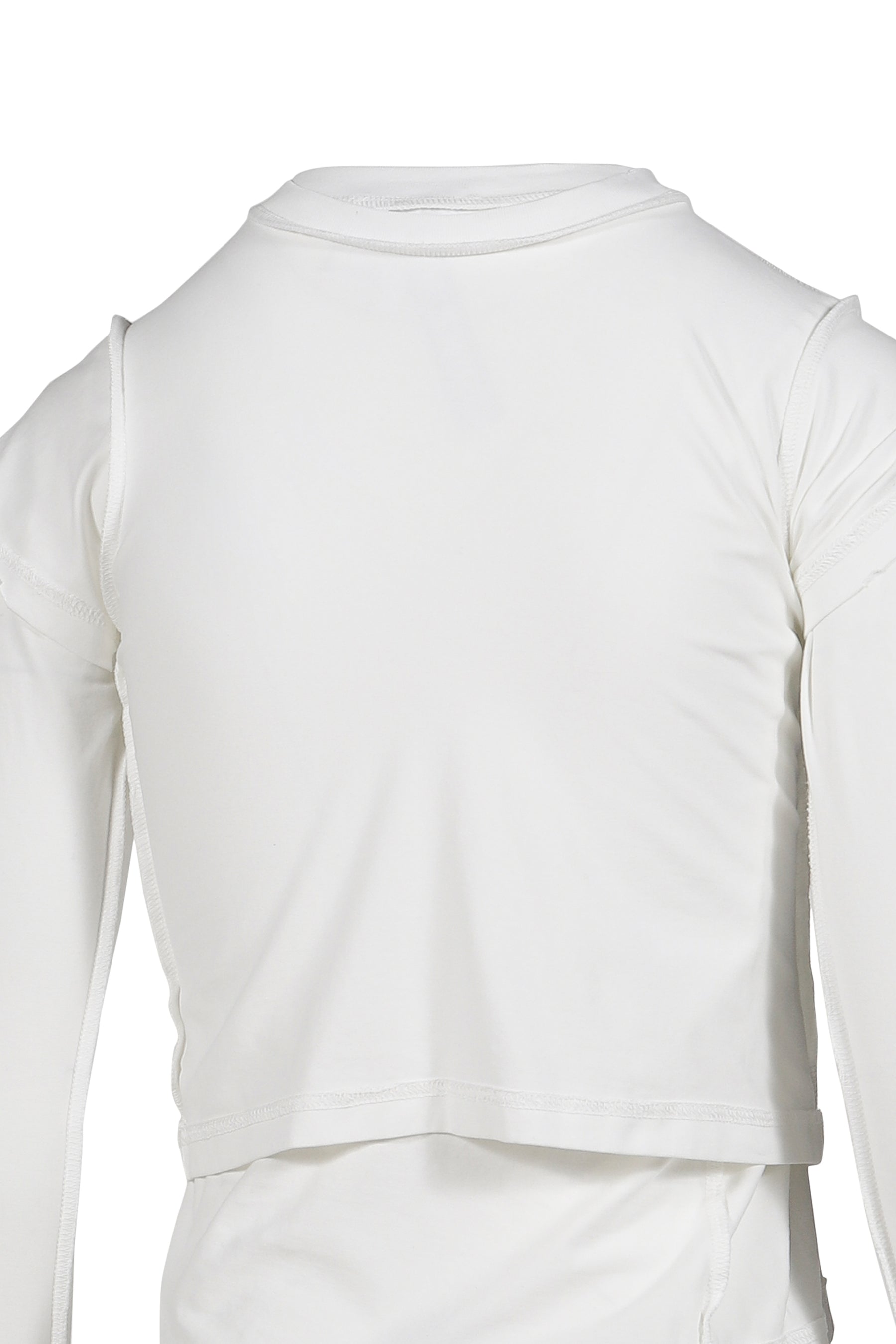 COTTON DOUBLE LS T-SHIRTS / WHT