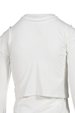 COTTON DOUBLE LS T-SHIRTS / WHT