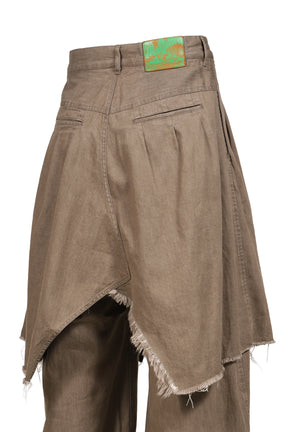 PAPUSZA DRAPE DENIM TROUSERS / BEI