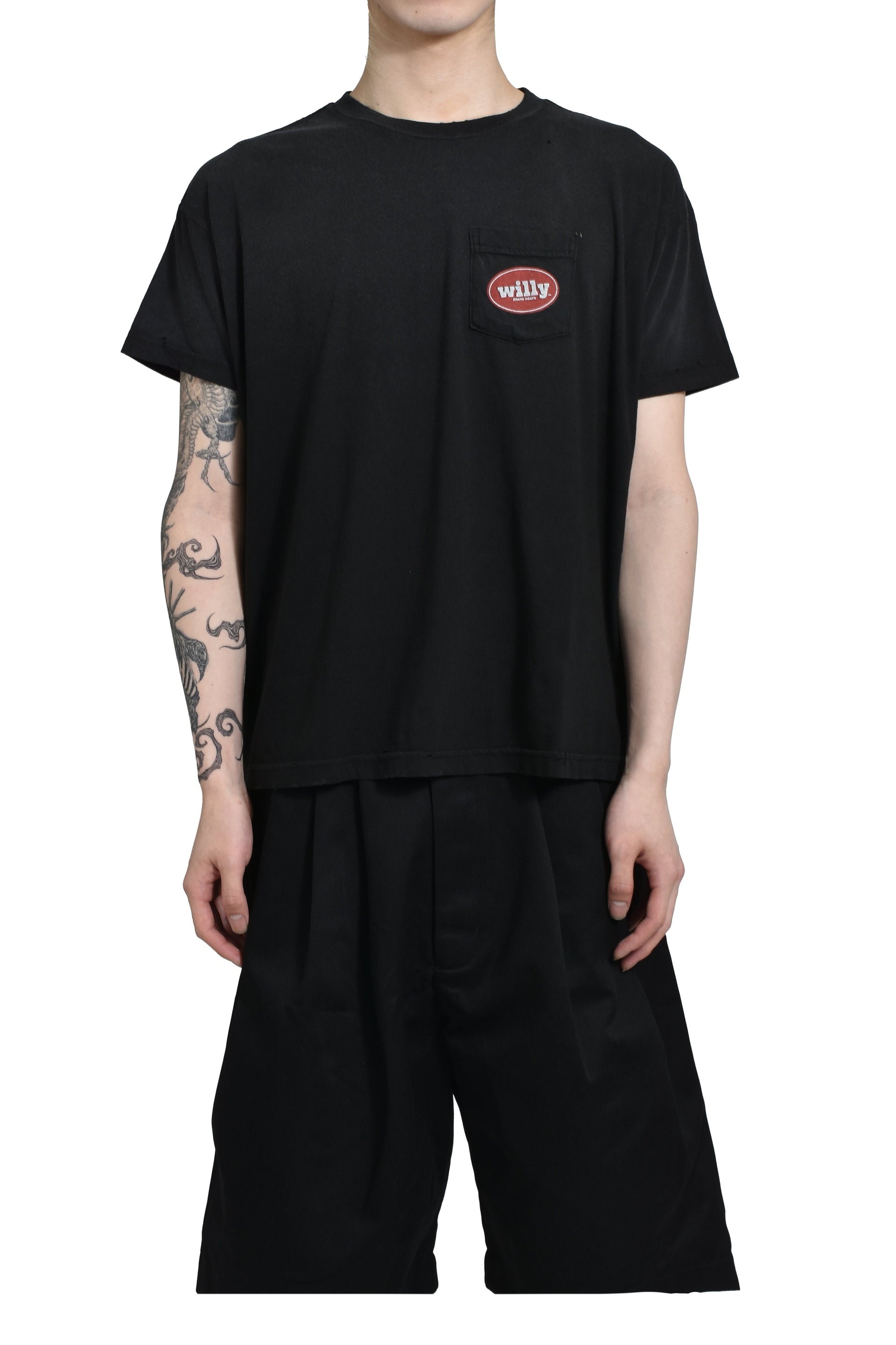 WILLY CHAVARRIA CHORIZO DESTROYED EASY TEE / WASHED BLK