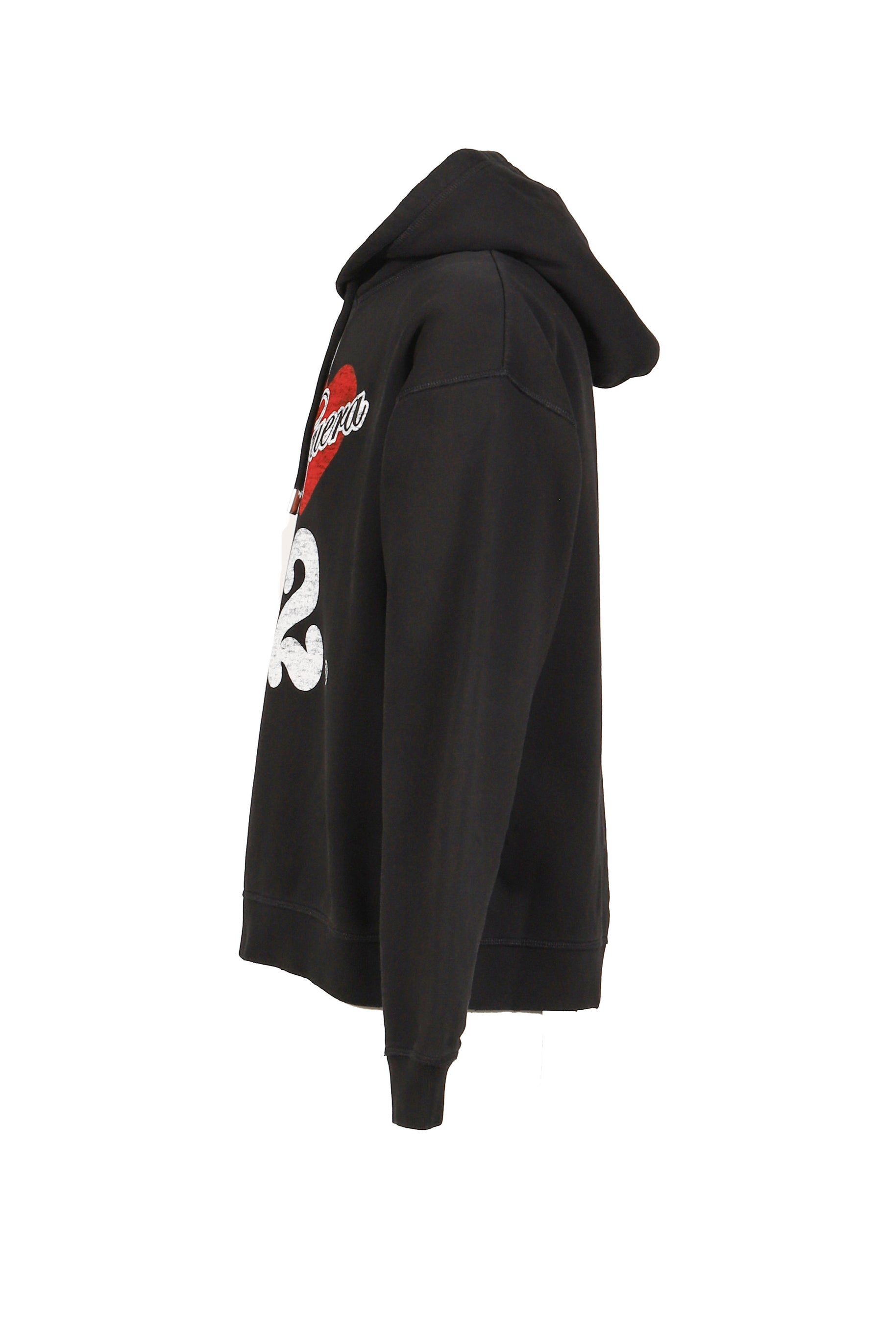 RELAX FIT HOODIE I LOVE / BLACK 