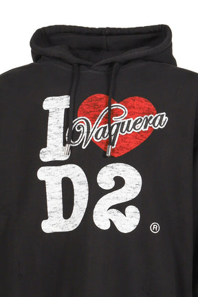 RELAX FIT HOODIE I LOVE / BLACK 