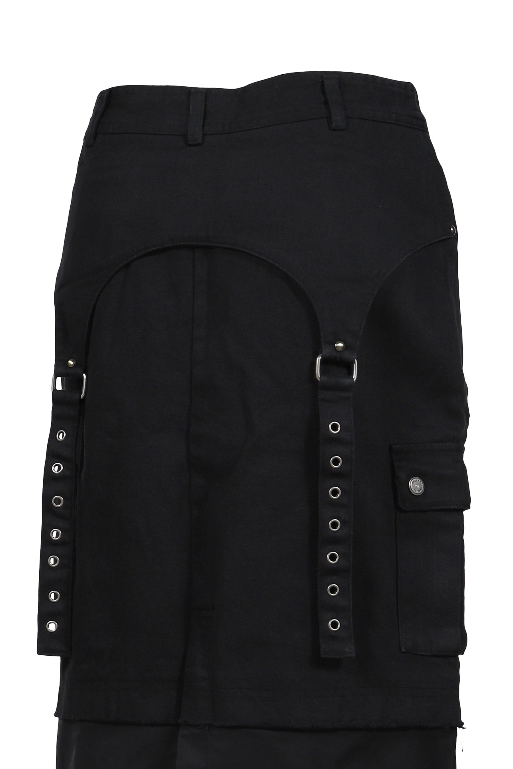 WIFFY CARGO MIDI SKIRT / BLK