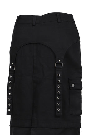 WIFFY CARGO MIDI SKIRT / BLK