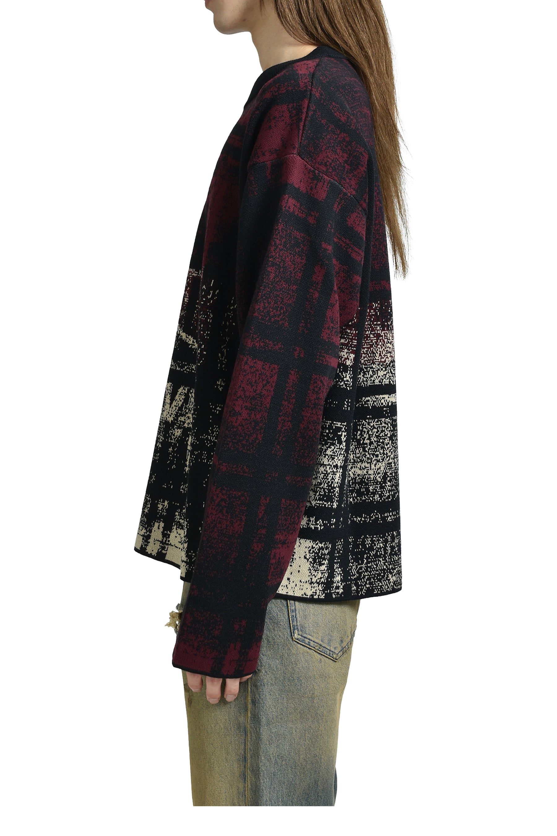 LOGO KNIT SWEATER / DARK BRW 