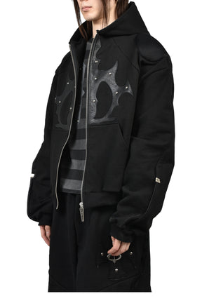 SKOOT PADDED HOODIE / BLK