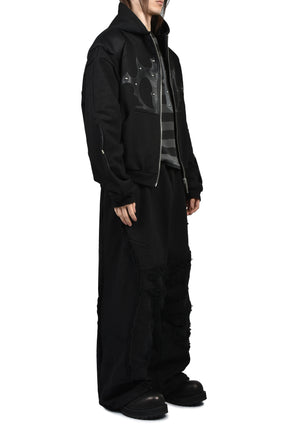 SKOOT PADDED HOODIE / BLK