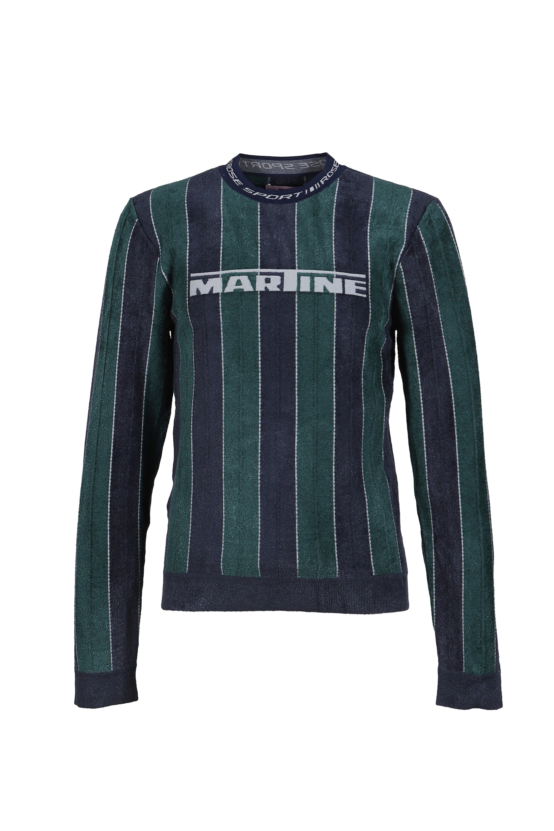 SPORTY LOGO CREW NECK / GRN NVY