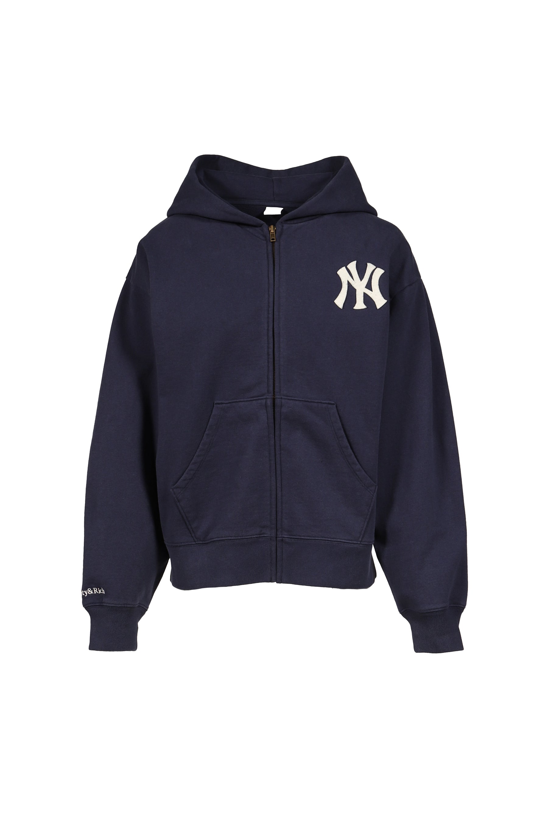 HERITAGE YANKEES SERIF ZIP HOODIE / DARK NVY
