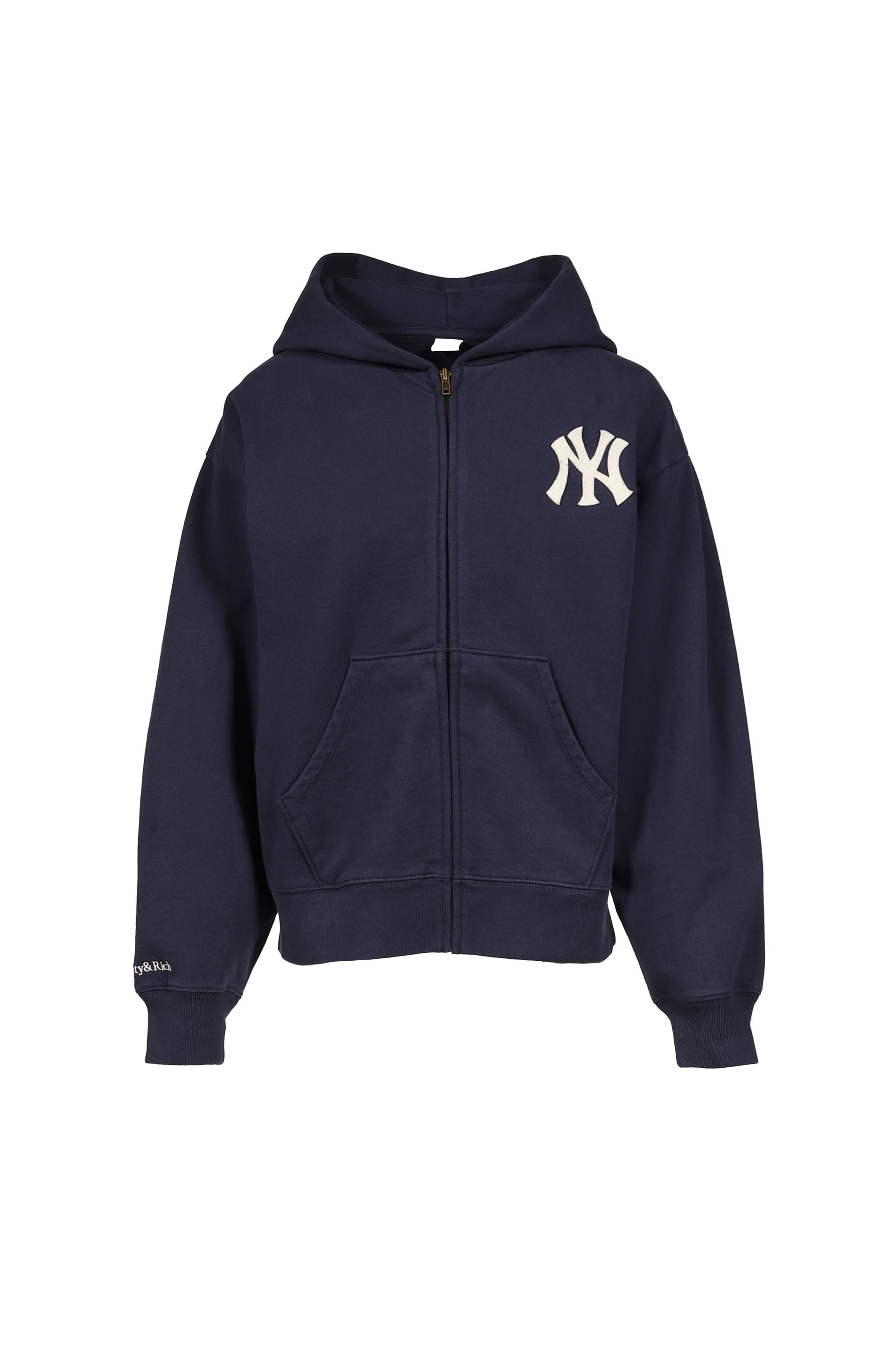 HERITAGE YANKEES SERIF ZIP HOODIE / DARK NVY
