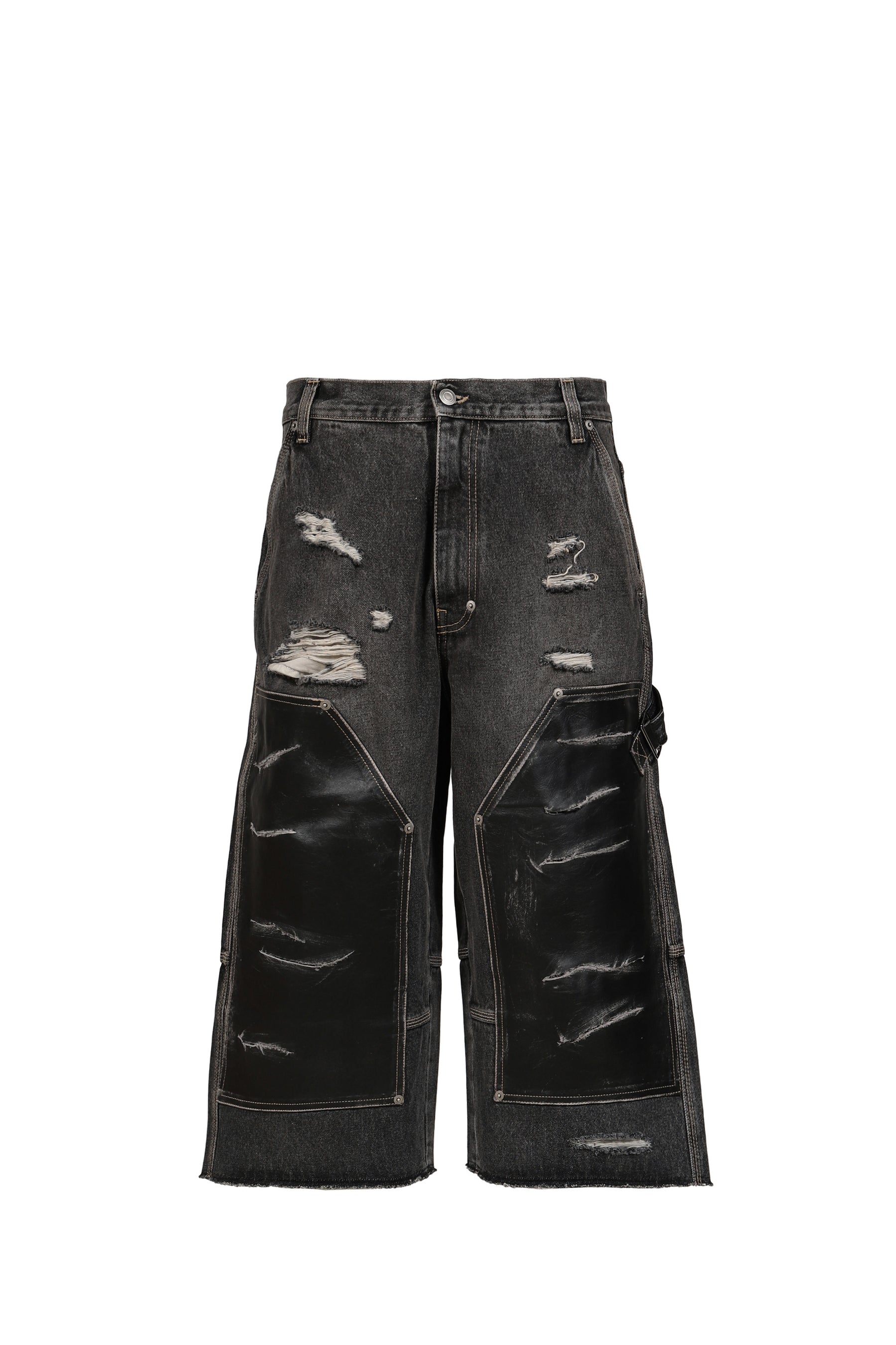 BIKER TESTER JEANS / BLACK WASHED