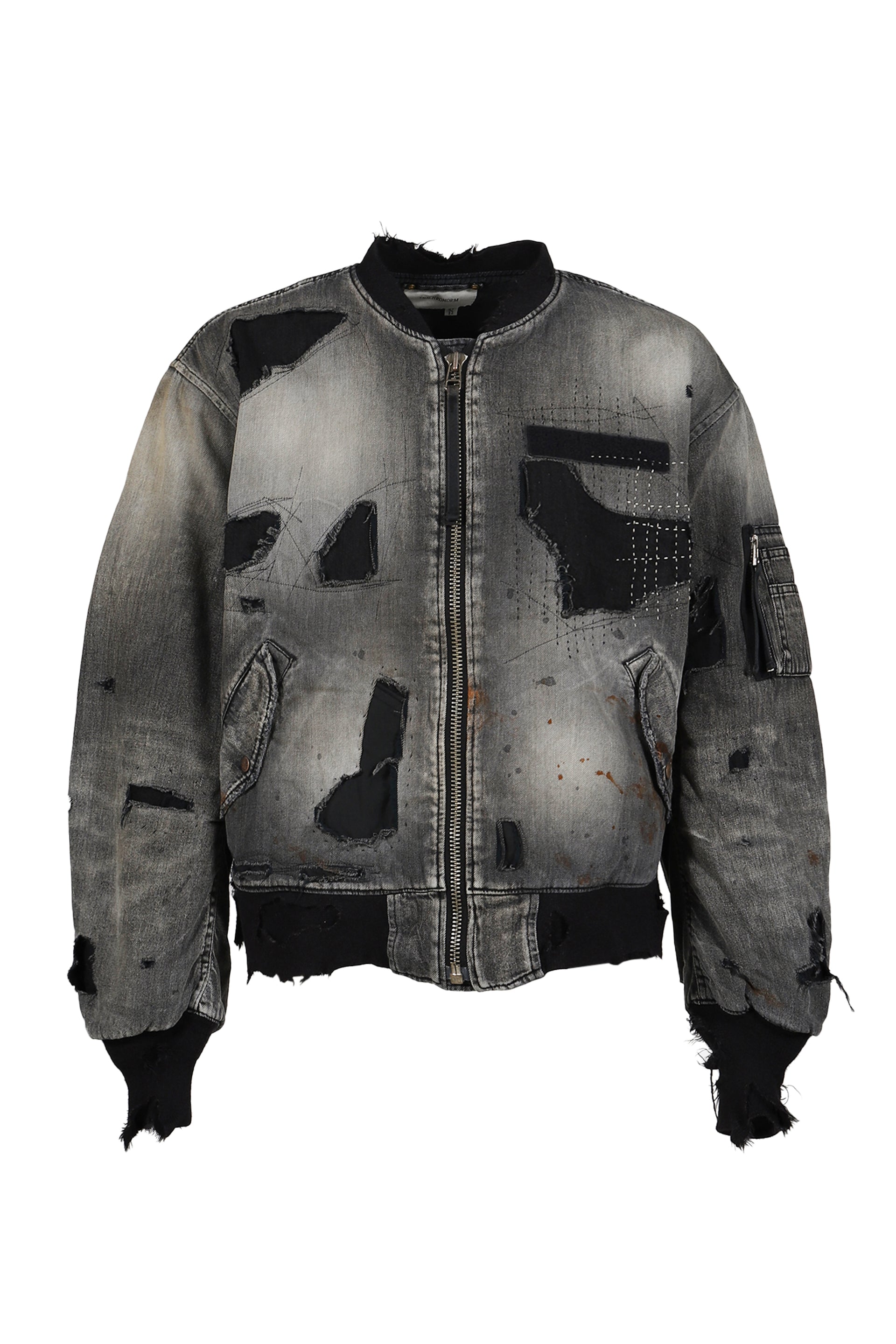 HARD REMAKED DUAL DENIM MA-1 / BLK