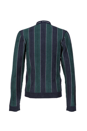 SPORTY LOGO CREW NECK / GRN NVY