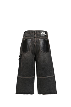 BIKER TESTER JEANS / BLACK WASHED
