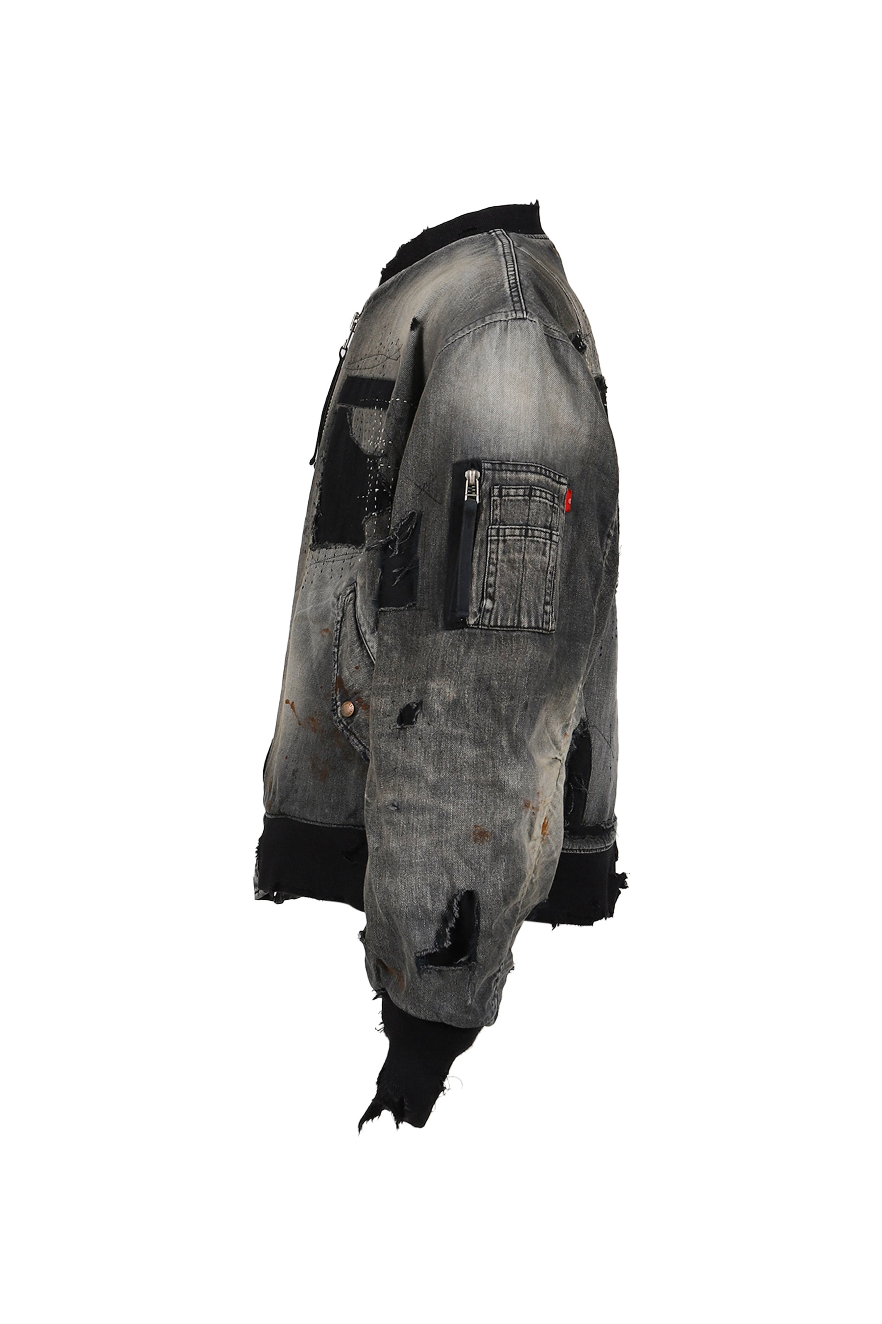 HARD REMAKED DUAL DENIM MA-1 / BLK