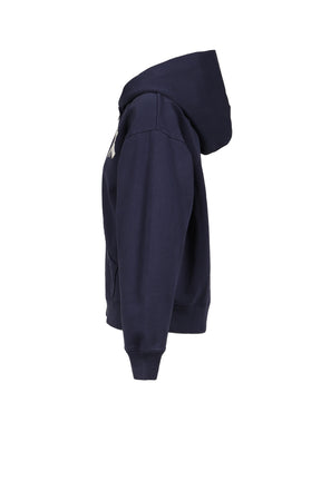 HERITAGE YANKEES SERIF ZIP HOODIE / DARK NVY