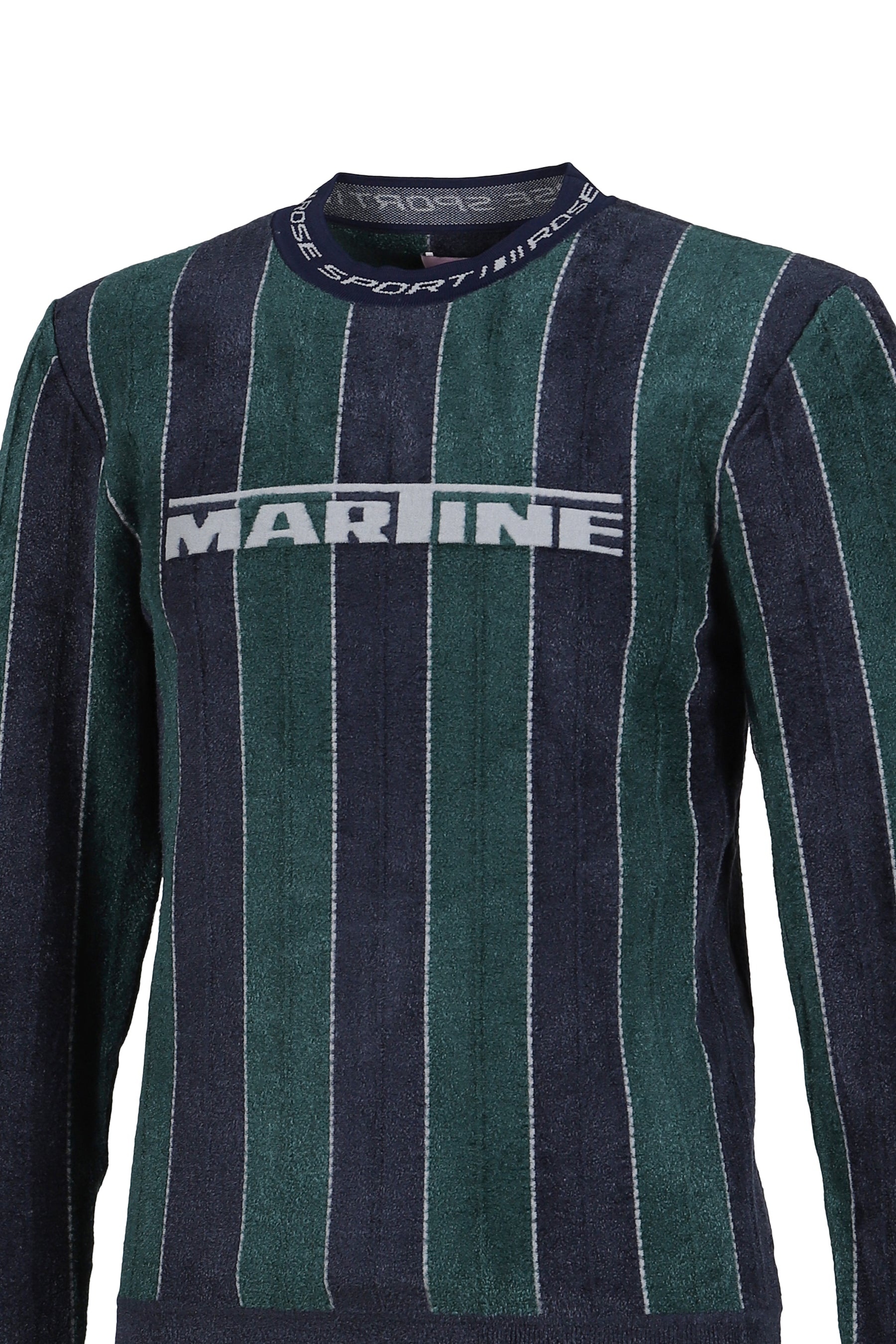 SPORTY LOGO CREW NECK / GRN NVY